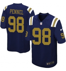 Youth Nike New York Jets #98 Mike Pennel Elite Navy Blue Alternate NFL Jersey