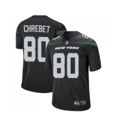 Men's New York Jets #80 Wayne Chrebet Game Black Alternate Football Jersey