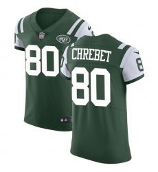 Men's Nike New York Jets #80 Wayne Chrebet Elite Green Team Color NFL Jersey
