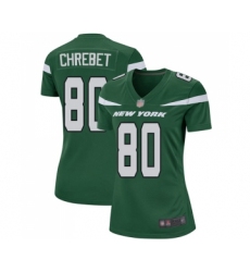 Women's New York Jets #80 Wayne Chrebet Game Green Team Color Football Jersey
