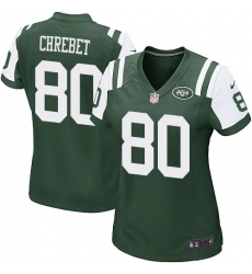 Women's Nike New York Jets #80 Wayne Chrebet Game Green Team Color NFL Jersey