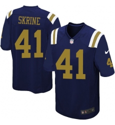 Youth Nike New York Jets #41 Buster Skrine Elite Navy Blue Alternate NFL Jersey