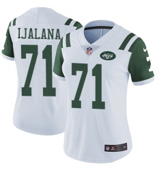 Women's Nike New York Jets #71 Ben Ijalana White Vapor Untouchable Limited Player NFL Jersey