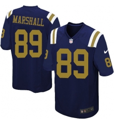 Men's Nike New York Jets #89 Jalin Marshall Game Navy Blue Alternate NFL Jersey
