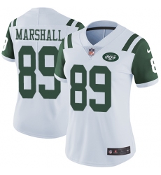 Women's Nike New York Jets #89 Jalin Marshall Elite White NFL Jersey