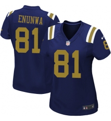 Women's Nike New York Jets #81 Quincy Enunwa Elite Navy Blue Alternate NFL Jersey