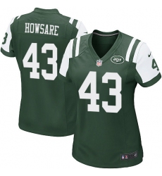Women's Nike New York Jets #43 Julian Howsare Game Green Team Color NFL Jersey