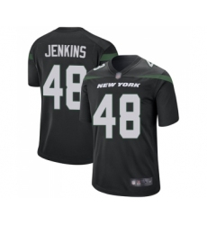 Men's New York Jets #48 Jordan Jenkins Game Black Alternate Football Jersey