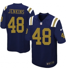 Men's Nike New York Jets #48 Jordan Jenkins Game Navy Blue Alternate NFL Jersey