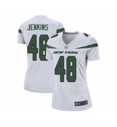 Women's New York Jets #48 Jordan Jenkins Game White Football Jersey