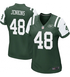 Women's Nike New York Jets #48 Jordan Jenkins Game Green Team Color NFL Jersey