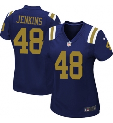 Women's Nike New York Jets #48 Jordan Jenkins Game Navy Blue Alternate NFL Jersey