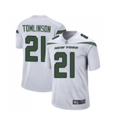 Men's New York Jets #21 LaDainian Tomlinson Game White Football Jersey