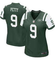 Women's Nike New York Jets #9 Bryce Petty Game Green Team Color NFL Jersey