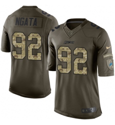 Men's Nike Detroit Lions #92 Haloti Ngata Elite Green Salute to Service NFL Jersey