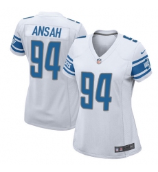 Women's Nike Detroit Lions #94 Ziggy Ansah Game White NFL Jersey
