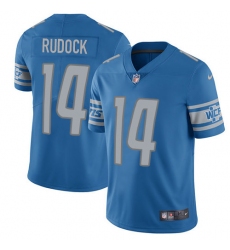 Men's Nike Detroit Lions #14 Jake Rudock Limited Light Blue Team Color Vapor Untouchable NFL Jersey