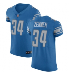 Men's Nike Detroit Lions #34 Zach Zenner Light Blue Team Color Vapor Untouchable Elite Player NFL Jersey