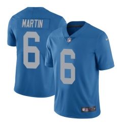 Youth Nike Detroit Lions #6 Sam Martin Elite Blue Alternate NFL Jersey