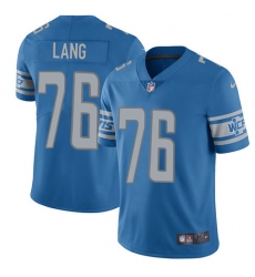 Youth Nike Detroit Lions #76 T.J. Lang Limited Light Blue Team Color Vapor Untouchable NFL Jersey