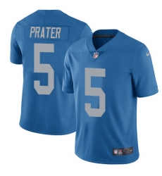 Youth Nike Detroit Lions #5 Matt Prater Elite Blue Alternate NFL Jersey