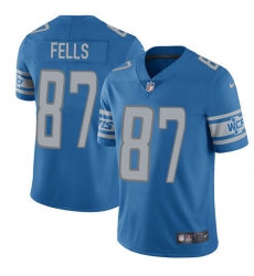 Youth Nike Detroit Lions #87 Darren Fells Elite Light Blue Team Color NFL Jersey
