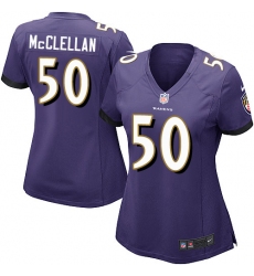 Women's Nike Baltimore Ravens #50 Albert McClellan Game Purple Team Color NFL Jersey