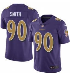 Youth Nike Baltimore Ravens #90 Za'Darius Smith Limited Purple Rush Vapor Untouchable NFL Jersey