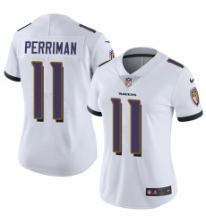 Women's Nike Baltimore Ravens #11 Breshad Perriman Elite White NFL Jersey
