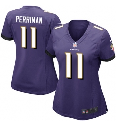 Women's Nike Baltimore Ravens #11 Breshad Perriman Game Purple Team Color NFL Jersey