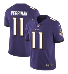 Youth Nike Baltimore Ravens #11 Breshad Perriman Elite Purple Team Color NFL Jersey