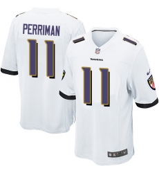 Youth Nike Baltimore Ravens #11 Breshad Perriman Game White NFL Jersey