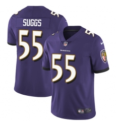 Youth Nike Baltimore Ravens #55 Terrell Suggs Elite Purple Team Color NFL Jersey