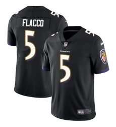 Youth Nike Baltimore Ravens #5 Joe Flacco Elite Black Alternate NFL Jersey