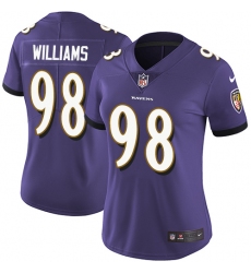 Women's Nike Baltimore Ravens #98 Brandon Williams Elite Purple Team Color NFL Jersey