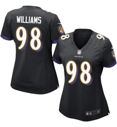 Women's Nike Baltimore Ravens #98 Brandon Williams Game Black Alternate NFL Jersey