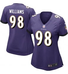 Women's Nike Baltimore Ravens #98 Brandon Williams Game Purple Team Color NFL Jersey