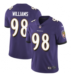Youth Nike Baltimore Ravens #98 Brandon Williams Elite Purple Team Color NFL Jersey