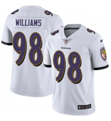 Youth Nike Baltimore Ravens #98 Brandon Williams Elite White NFL Jersey