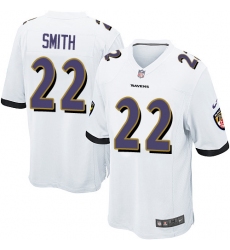 Youth Nike Baltimore Ravens #22 Jimmy Smith Game White NFL Jersey