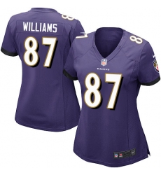 Women's Nike Baltimore Ravens #87 Maxx Williams Game Purple Team Color NFL Jersey
