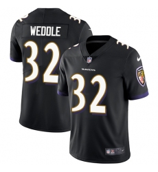 Youth Nike Baltimore Ravens #32 Eric Weddle Elite Black Alternate NFL Jersey