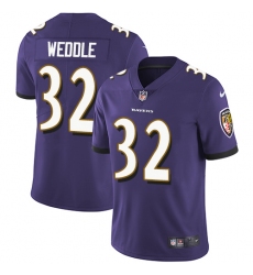 Youth Nike Baltimore Ravens #32 Eric Weddle Elite Purple Team Color NFL Jersey