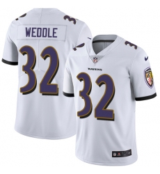 Youth Nike Baltimore Ravens #32 Eric Weddle Elite White NFL Jersey