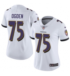 Women's Nike Baltimore Ravens #75 Jonathan Ogden Elite White NFL Jersey