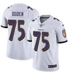 Youth Nike Baltimore Ravens #75 Jonathan Ogden Elite White NFL Jersey