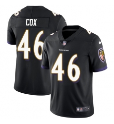 Youth Nike Baltimore Ravens #46 Morgan Cox Elite Black Alternate NFL Jersey