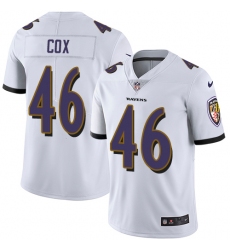 Youth Nike Baltimore Ravens #46 Morgan Cox Elite White NFL Jersey