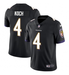 Youth Nike Baltimore Ravens #4 Sam Koch Elite Black Alternate NFL Jersey