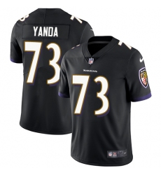 Youth Nike Baltimore Ravens #73 Marshal Yanda Elite Black Alternate NFL Jersey